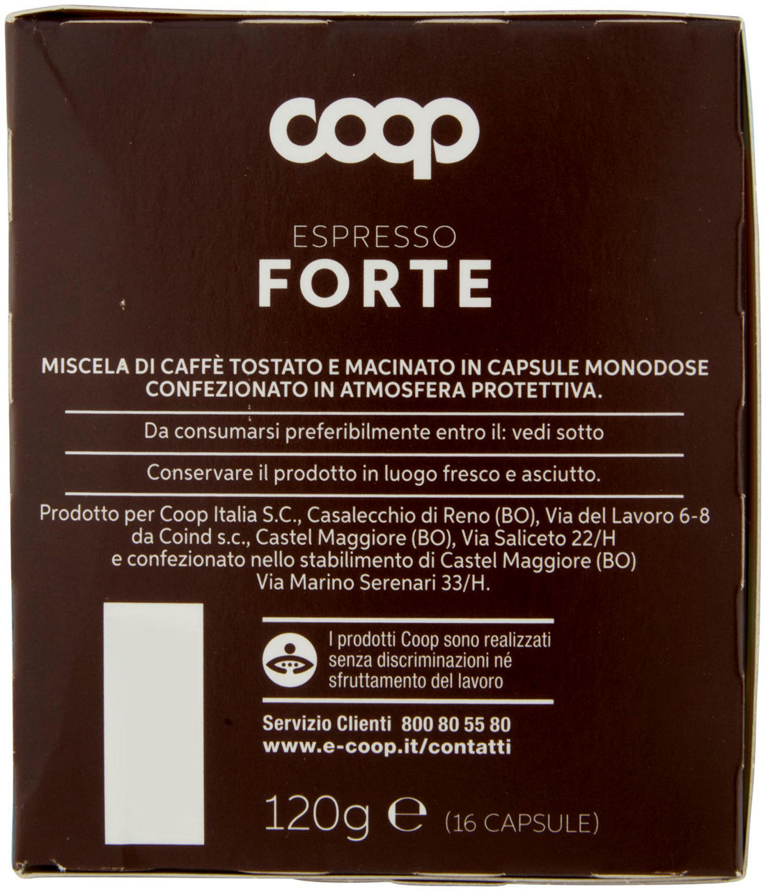CAFFE' CAPSULE COMPATIBILI A MODO MIO COOP MISCELA FORTE PZ 16X7,5G G 120 - 1