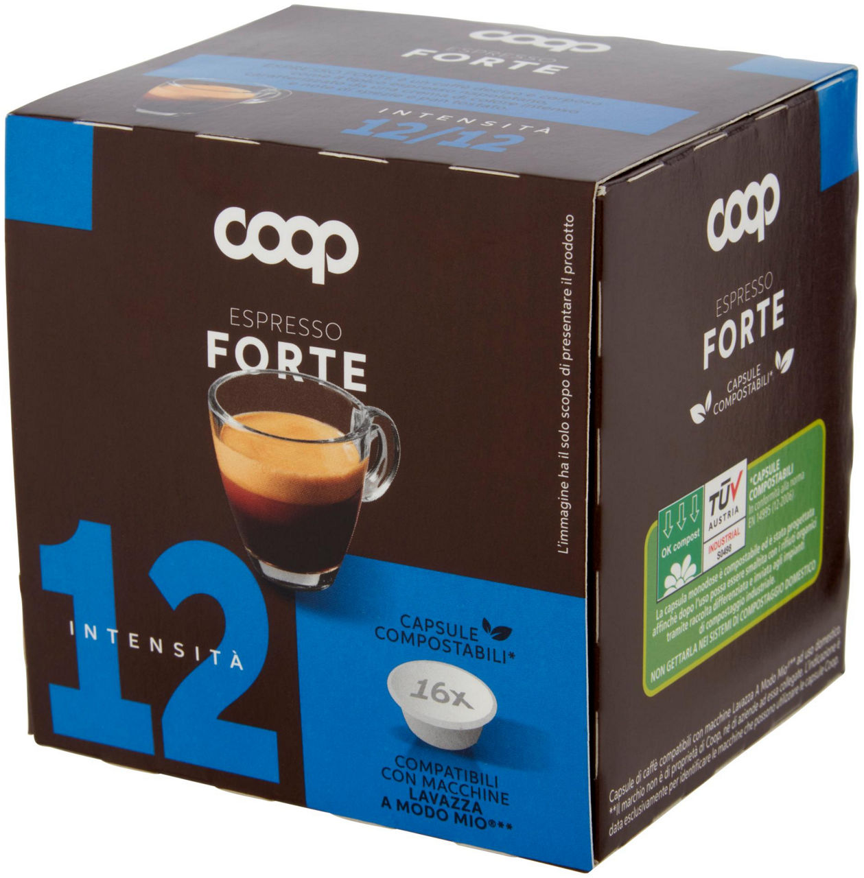 CAFFE' CAPSULE COMPATIBILI A MODO MIO COOP MISCELA FORTE PZ 16X7,5G G 120 - 6