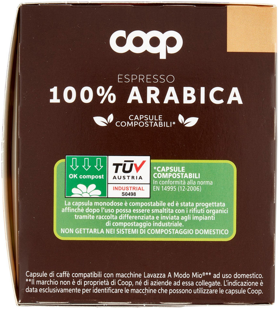CAFFE' CAPSULE COMPATIBILI A MODO MIO COOP MISCELA ARABICA PZ 16X7,5G G 120 - 3
