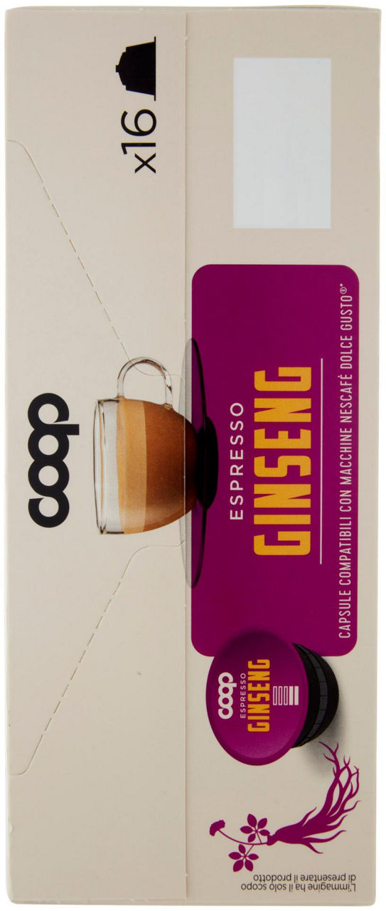 CAPSULE COMPATIBILI DOLCE GUSTO COOP MISCELA CAFFE' E GINSENG PZ 16X6,8 G G108,8 - 3