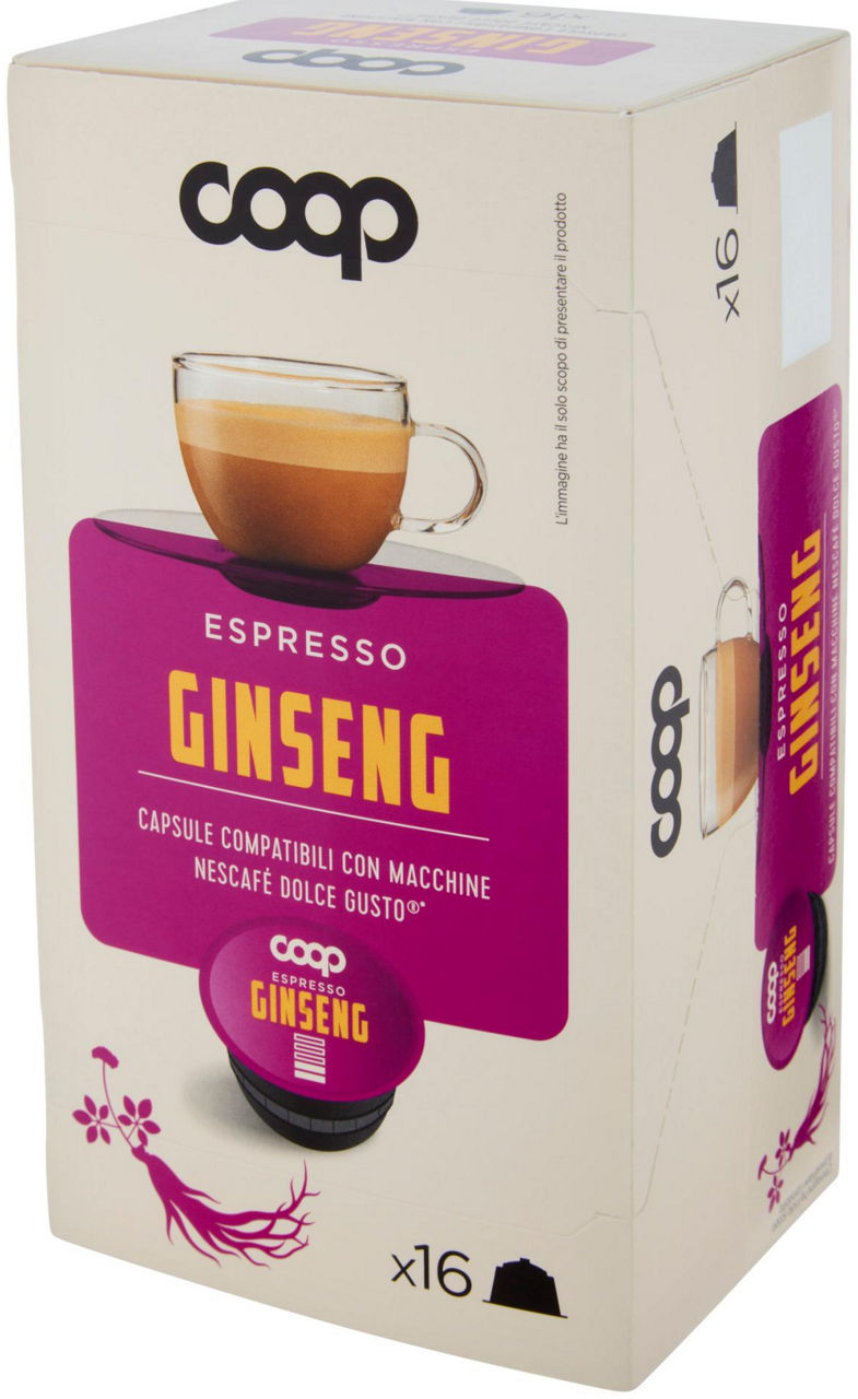 CAPSULE COMPATIBILI DOLCE GUSTO COOP MISCELA CAFFE' E GINSENG PZ 16X6,8 G G108,8 - 6
