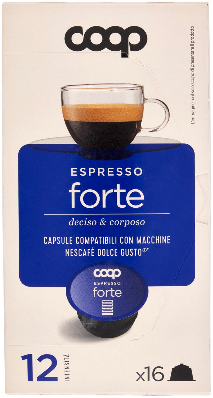 CAFFE' CAPSULE COMPATIBILI DOLCE GUSTO COOP MISCELA FORTE PZ 16X7,3G G116,8 - 0