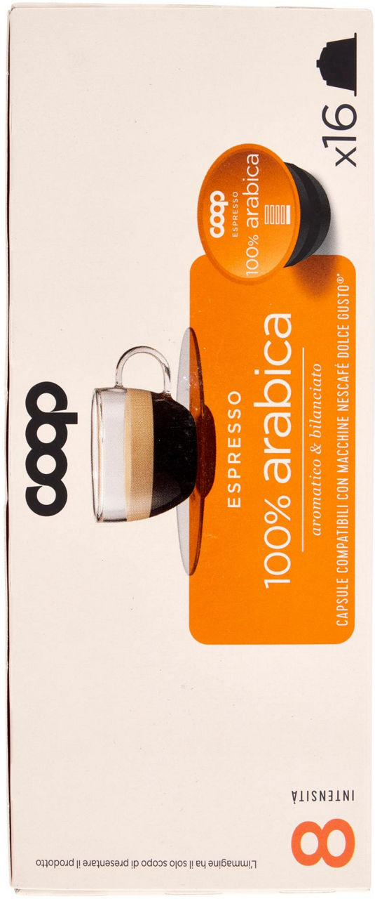 CAFFE' CAPSULE COMPATIBILI DOLCE GUSTO COOP MISCELA ARABICA PZ 16X6 G G 96 - 3