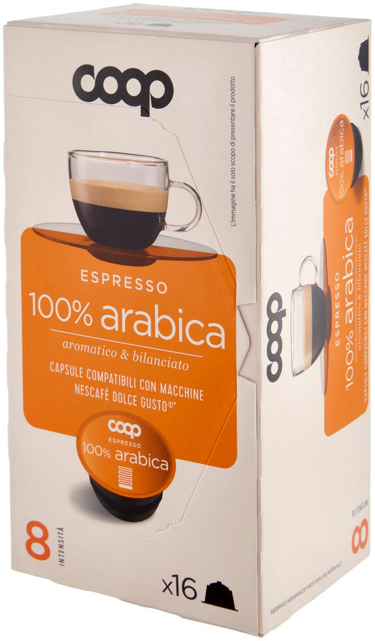 CAFFE' CAPSULE COMPATIBILI DOLCE GUSTO COOP MISCELA ARABICA PZ 16X6 G G 96 - 6