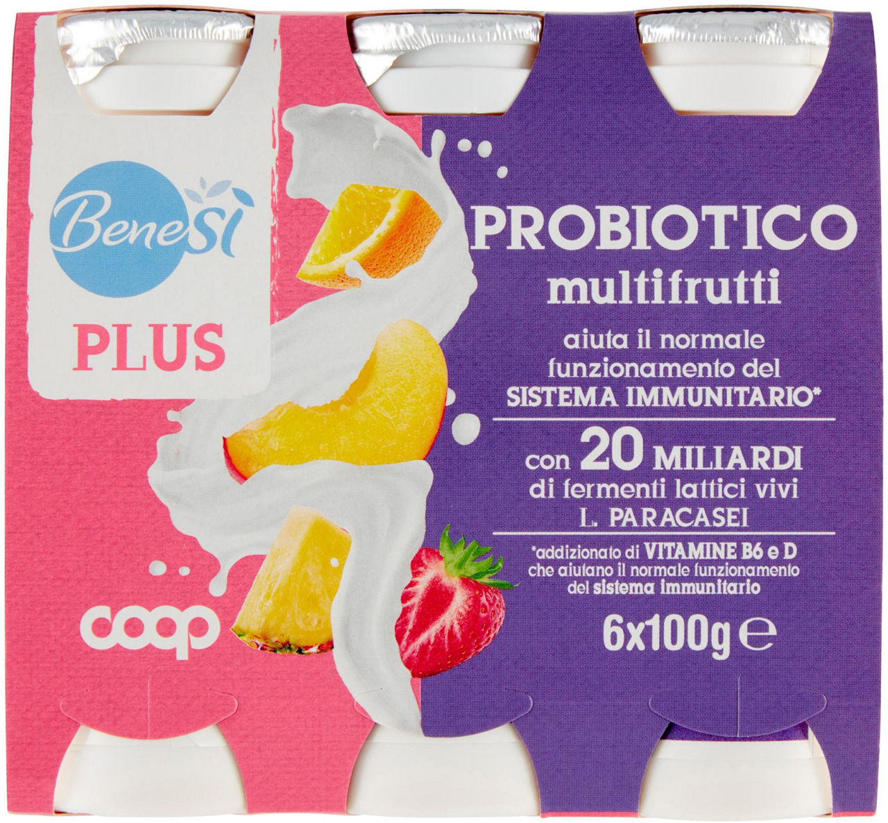 Probiotico multifrutti Benes' Plus 6 x 100 g - 0