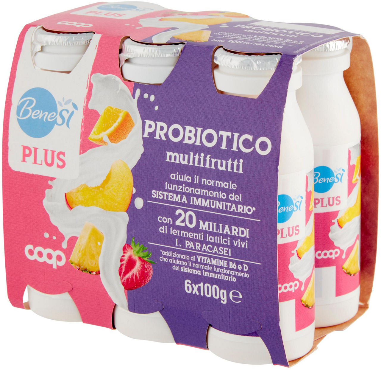 Probiotico multifrutti Benes' Plus 6 x 100 g - Immagine 61