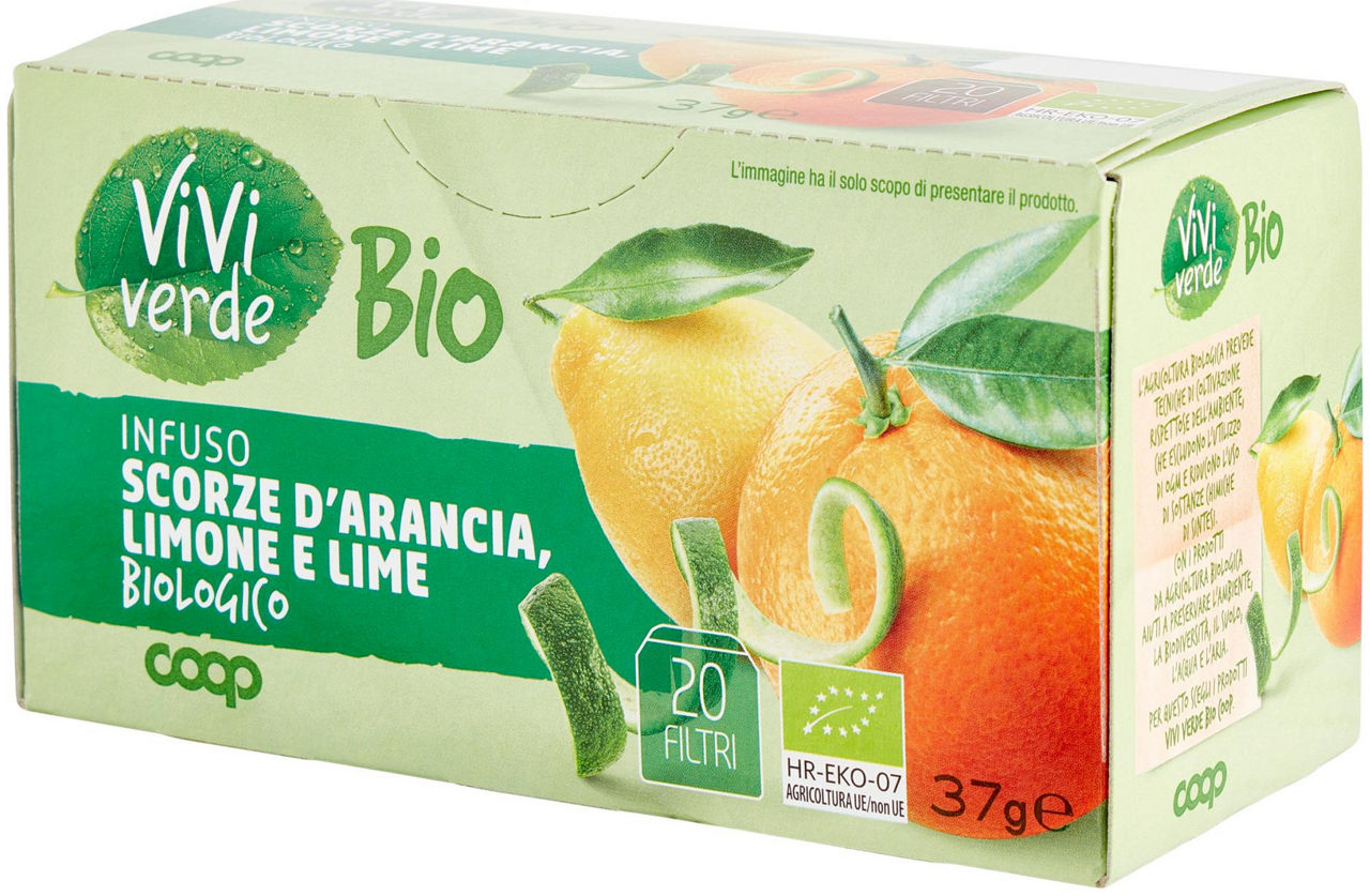 INFUSO BIO SCORZE D'ARANCIA LIMONE E LIME COOP VIVIVERDE 20FL G 37 - Immagine 61