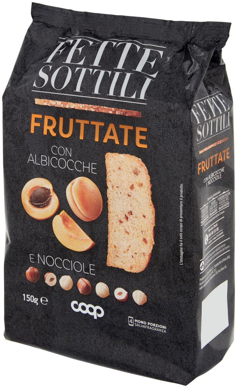 FETTE BISCOTTATE SOTTILI CON ALBICOCCHE E NOCCIOLE G 150 - Immagine 61