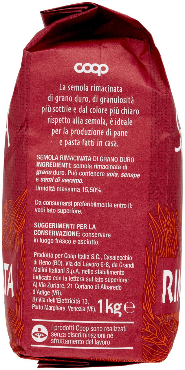 FARINA COOP DI SEMOLA RIMACINATA 100% ITALIA KG1 - Immagine 11