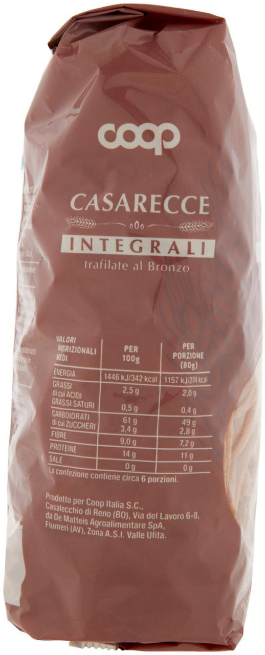 CASARECCE INTEGRALI COOP GRANO 100% ITALIANO G500 - Immagine 11