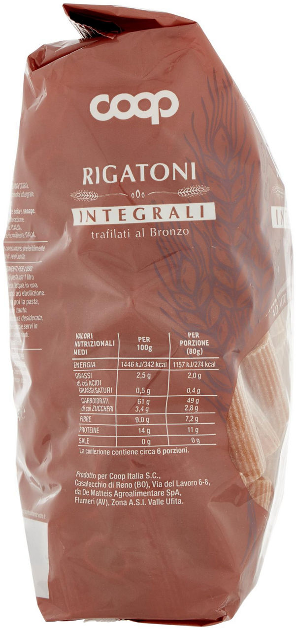 Rigatoni integrali grano 100% italiano 500 gr - Immagine 11