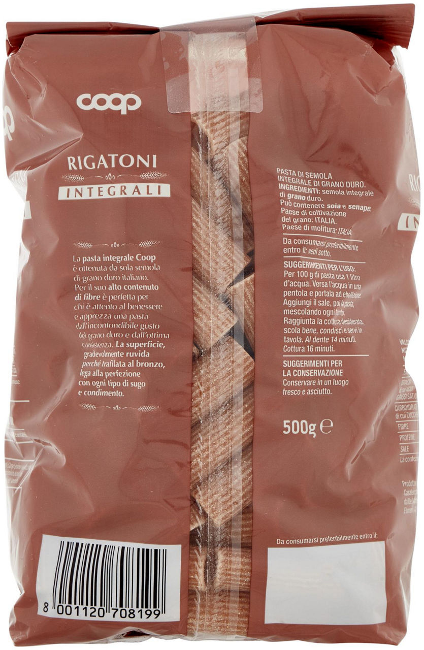 Rigatoni integrali grano 100% italiano 500 gr - Immagine 21