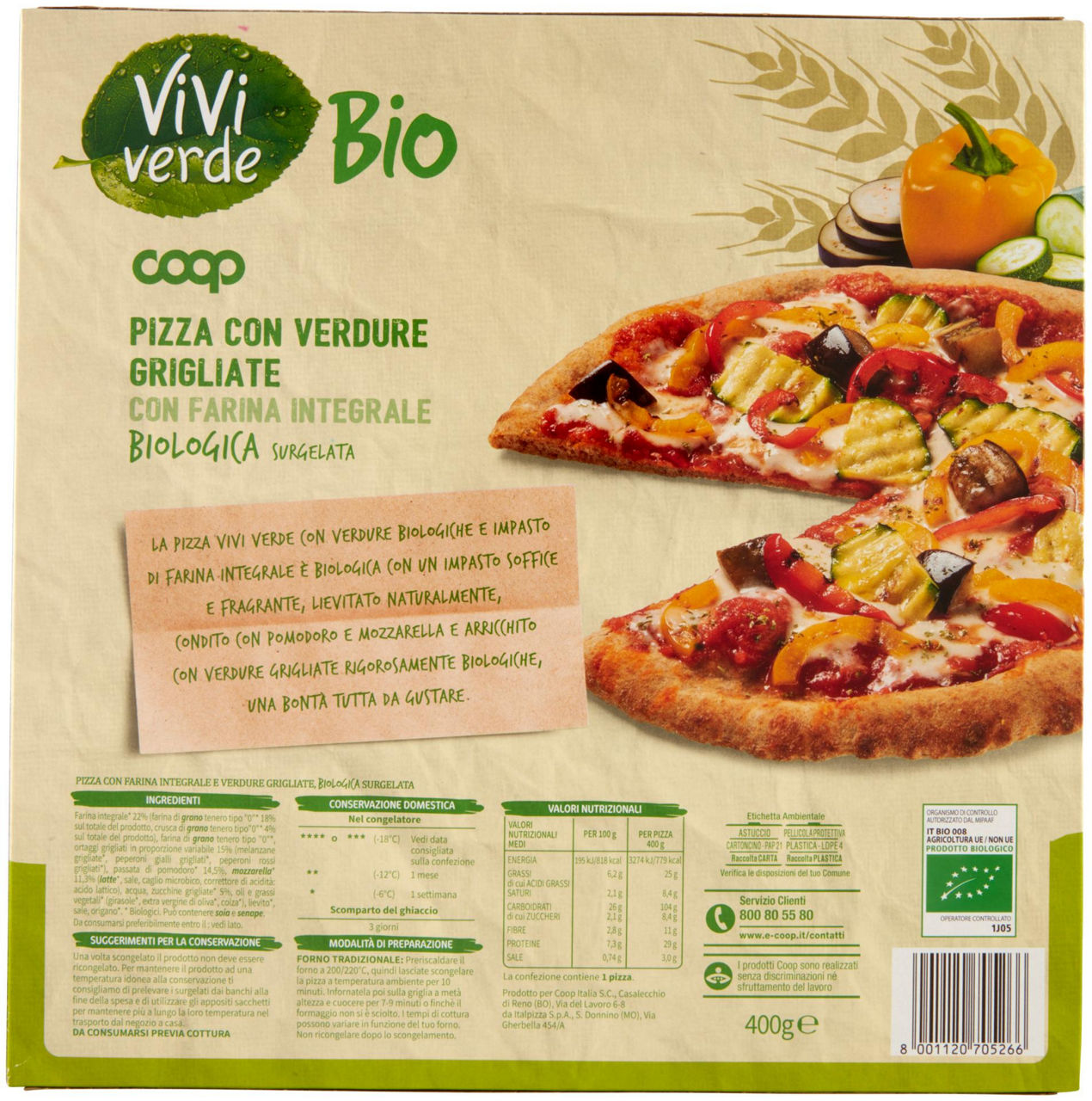 Pizza con verdure grigliate con farina itegrale bio 400 gr - Immagine 21