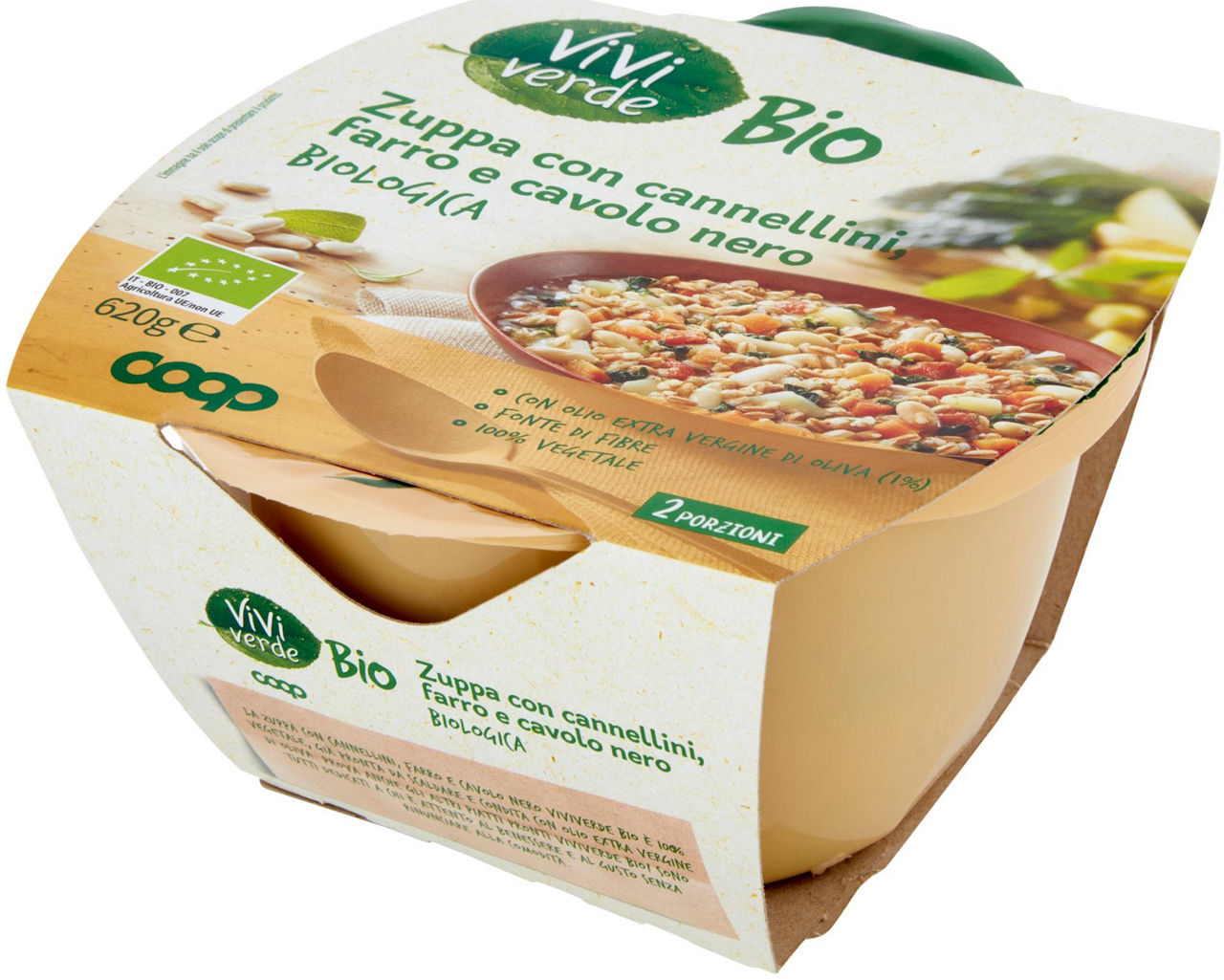 Zuppa cannellini, farro e cavolo nero bio 620 gr - Immagine 61