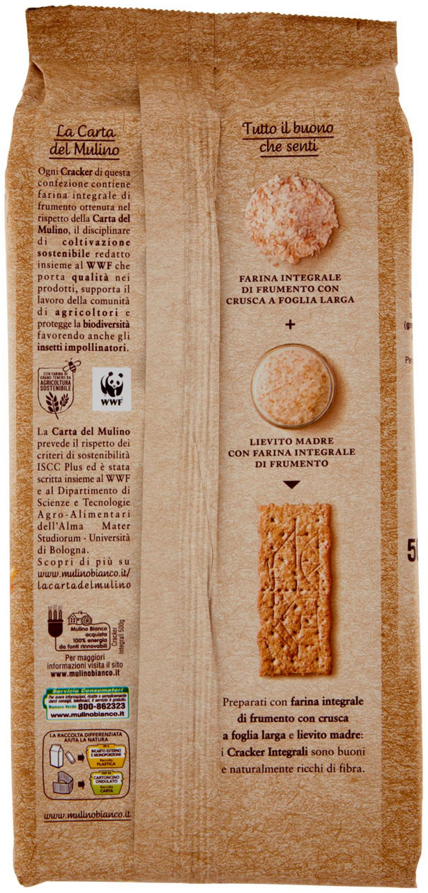 CRACKERS INTEGRALI SFOGLIA DI GRANO  MULINO BIANCO  INCARTO GR.500 - Immagine 21