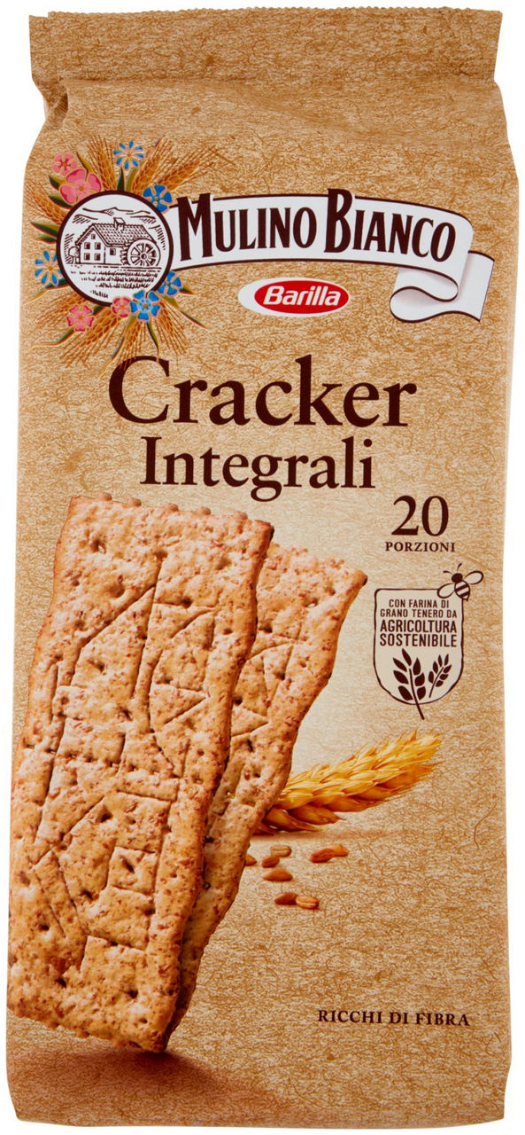 Crackers integrali sfoglia di grano  mulino bianco  incarto gr.500