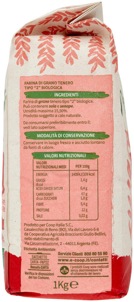 Farina di grano tenero tipo e Biologico Vivi Verde 1KG - 3