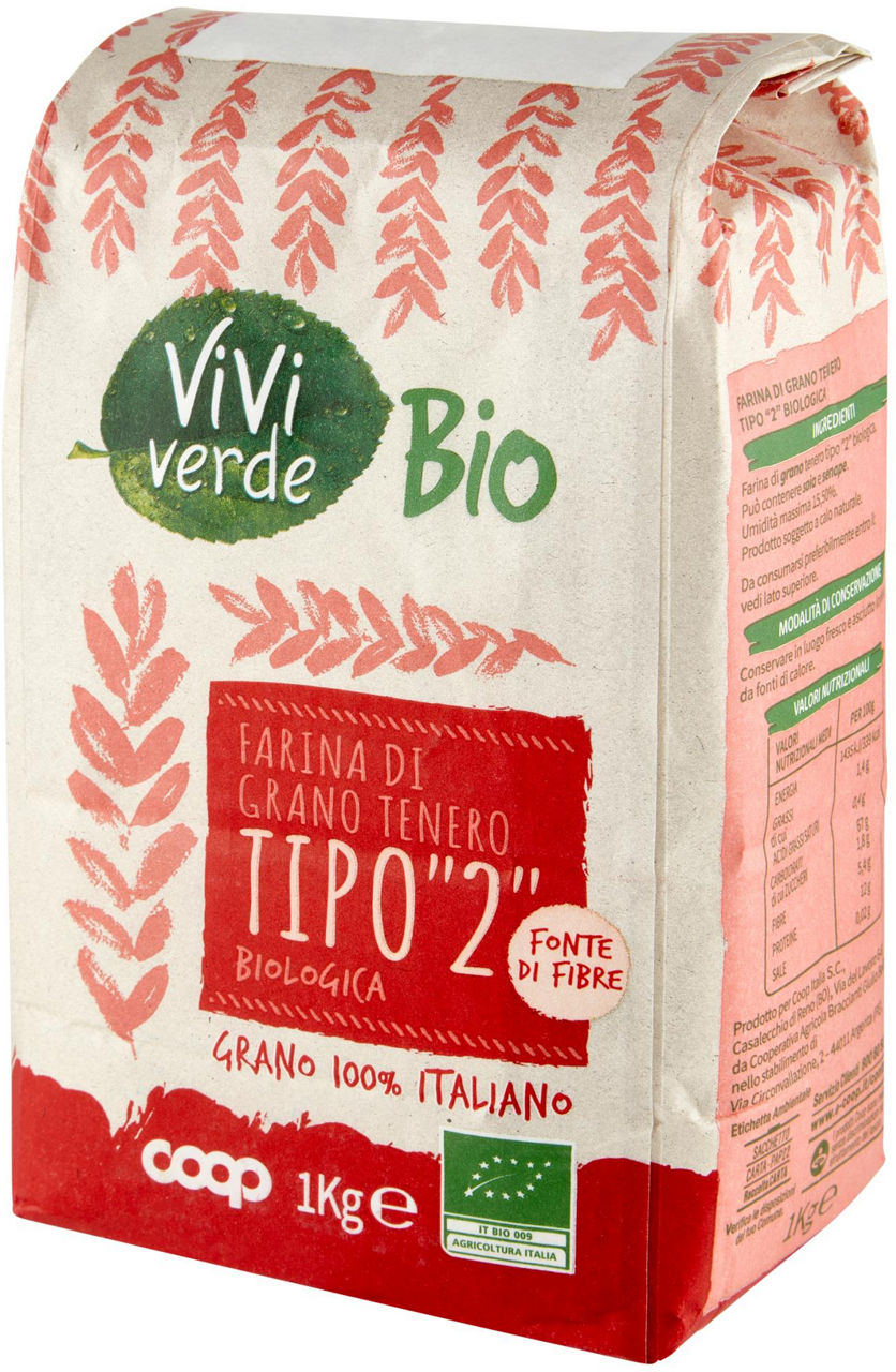 Farina di grano tenero tipo e Biologico Vivi Verde 1KG - 6