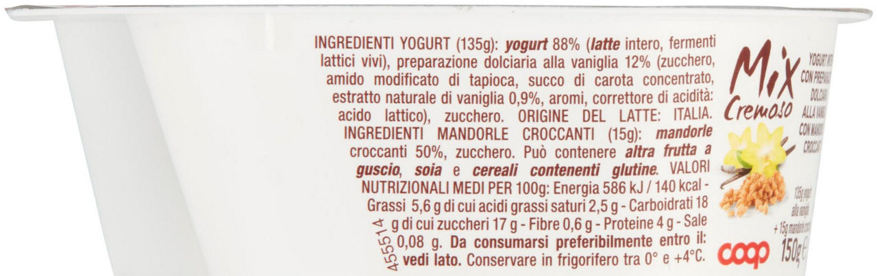 Yogurt cremoso alla vaniglia e mandorle croccanti 150 gr - Immagine 51