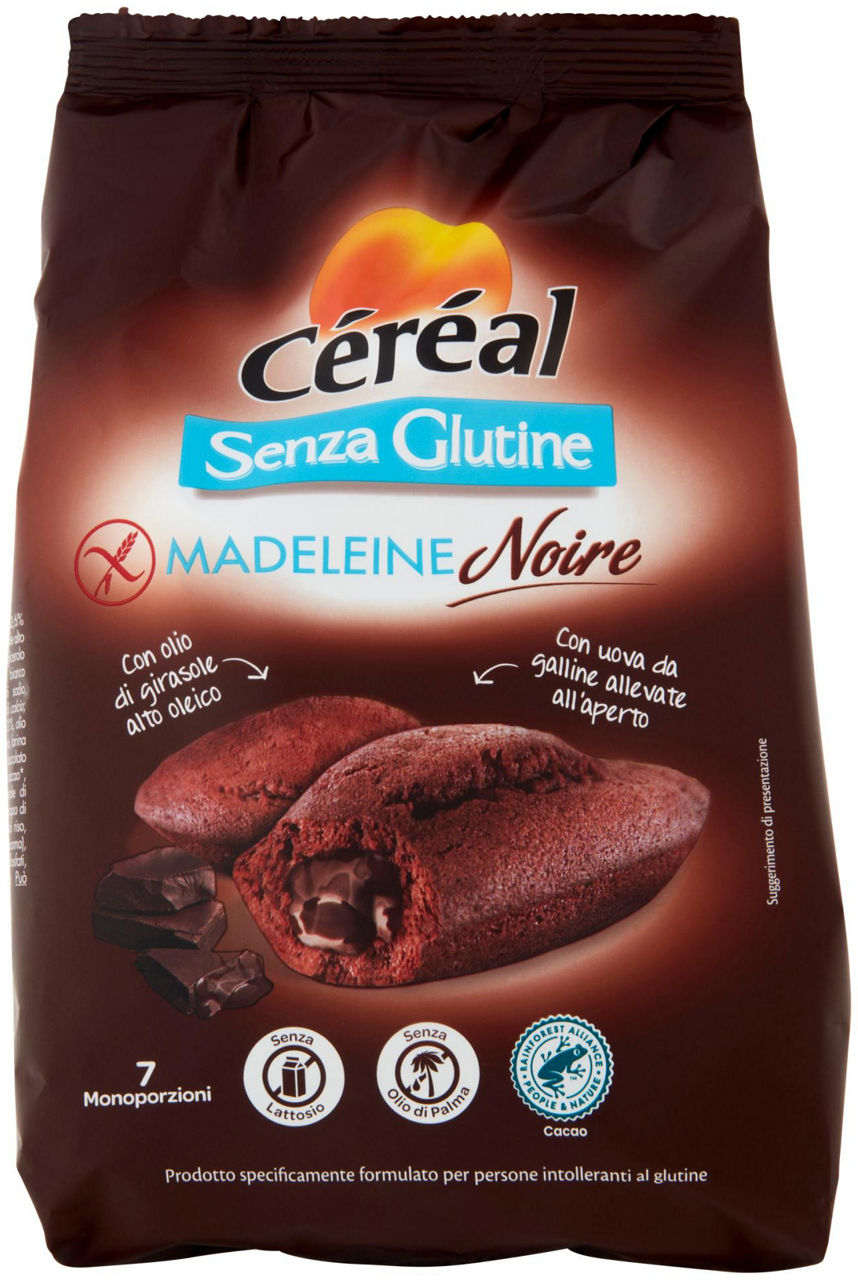 Madeleine noire senza glutine cereal gr.200