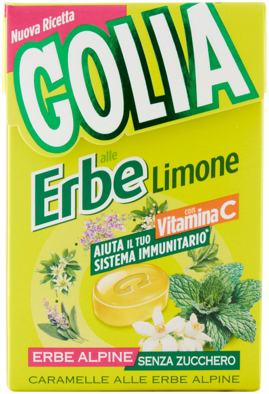 Caramelle s/z golia herbs limone scatola gr 49
