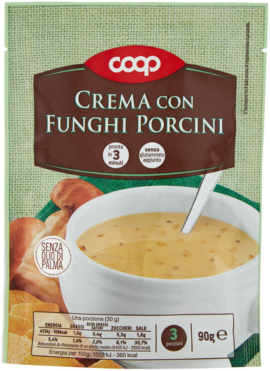 Crema con funghi porcini no palma coop busta 90g