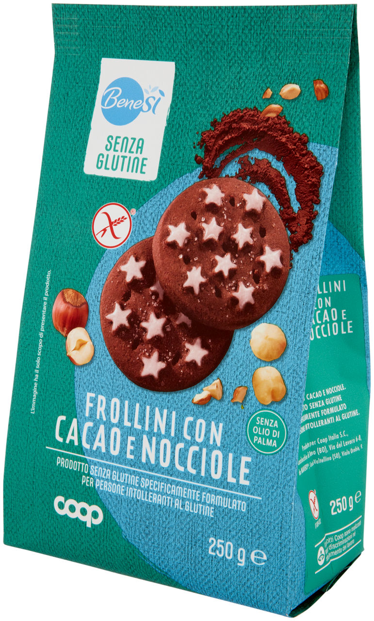 Biscotti frollini con cacao e nocciola senza glutine 250g - Immagine 61