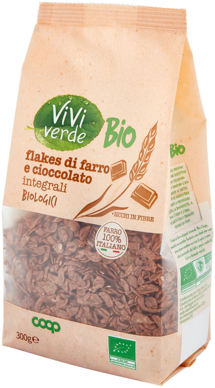 flakes di farro e cioccolato Integrali Biologici Vivi Verde 300 g - 6