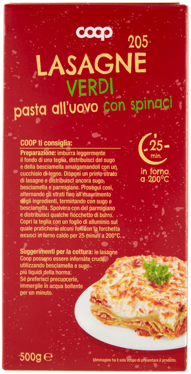 Lasagne verdi 205 pasta all'uovo con spinaci 500 g - Immagine 21