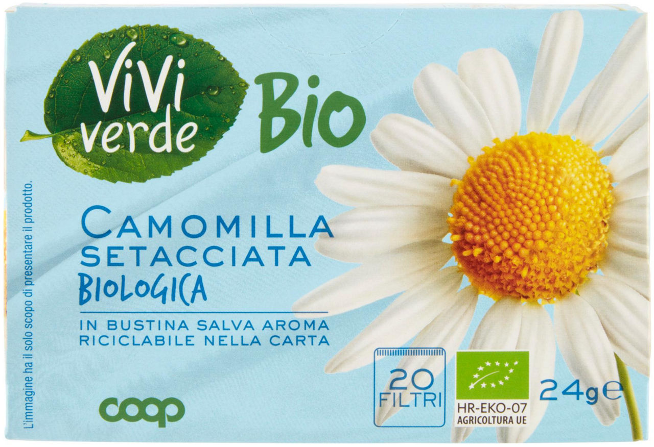 Camomilla bustina biologica  20 filtri vivi verde 24g