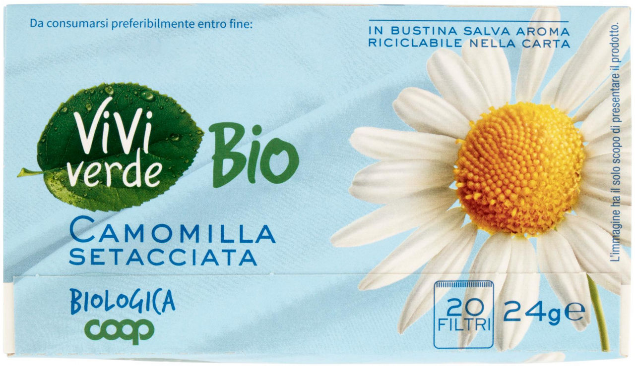 Camomilla bustina biologica  20 filtri Vivi Verde 24G - 4