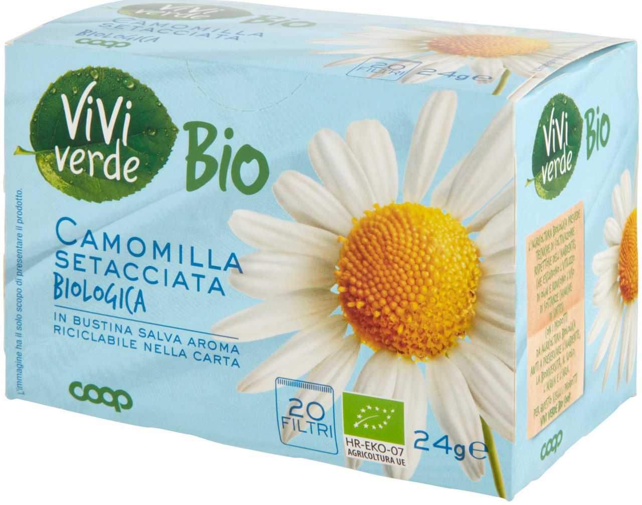 Camomilla bustina biologica  20 filtri Vivi Verde 24G - 6