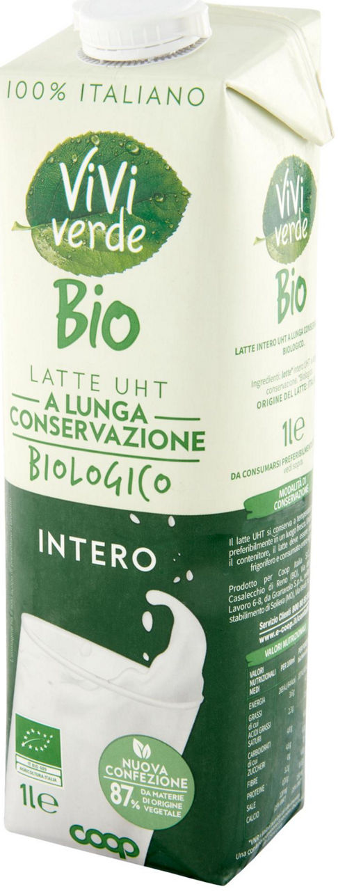 latte UHT Biologico Intero Vivi Verde 1 l - 6