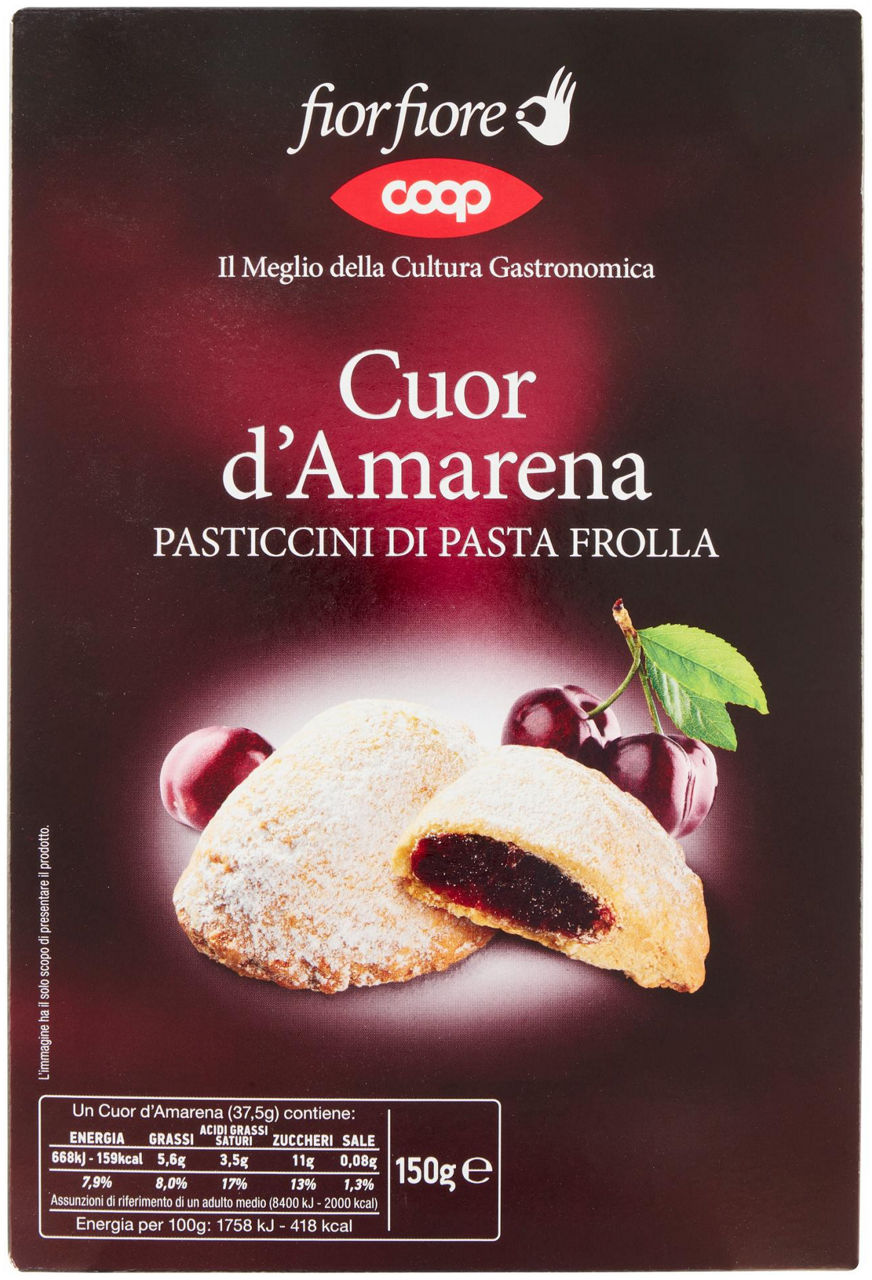 Biscotti cuor di amarena 150 gr