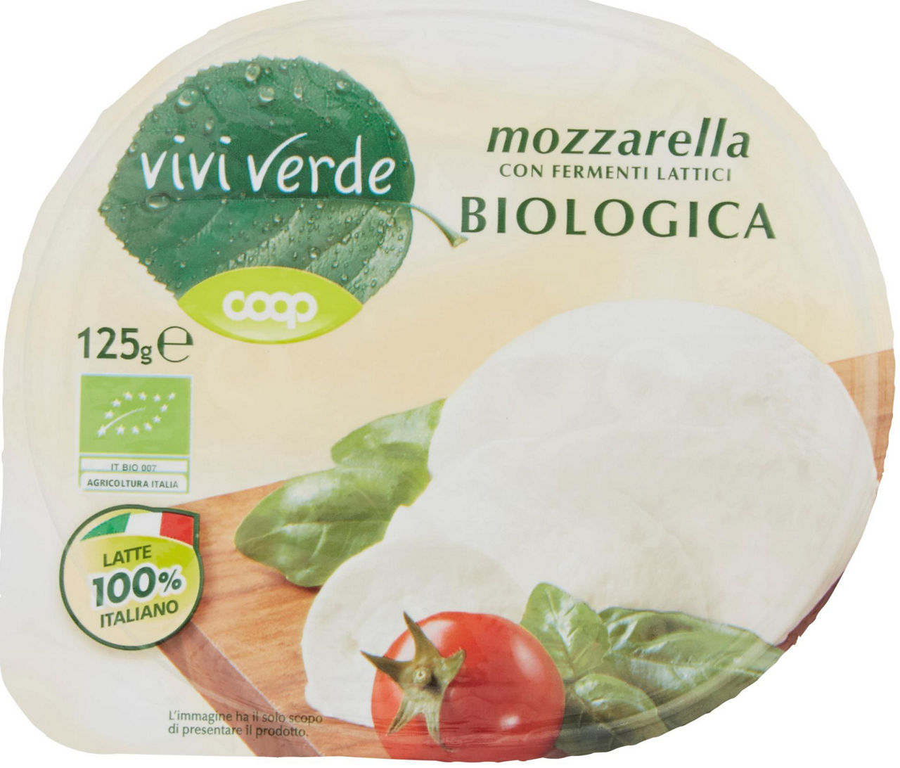 Mozzarella biologica vivi verde 125 g