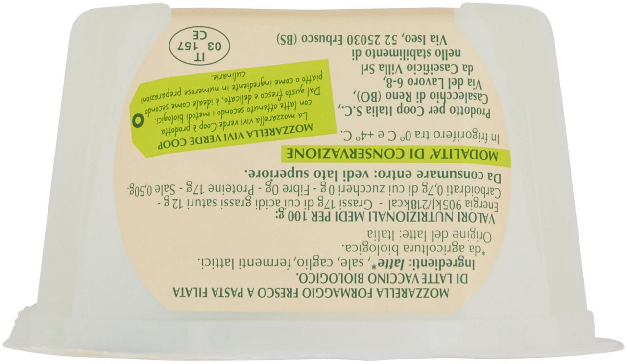 mozzarella Biologica Vivi Verde 125 g - 4