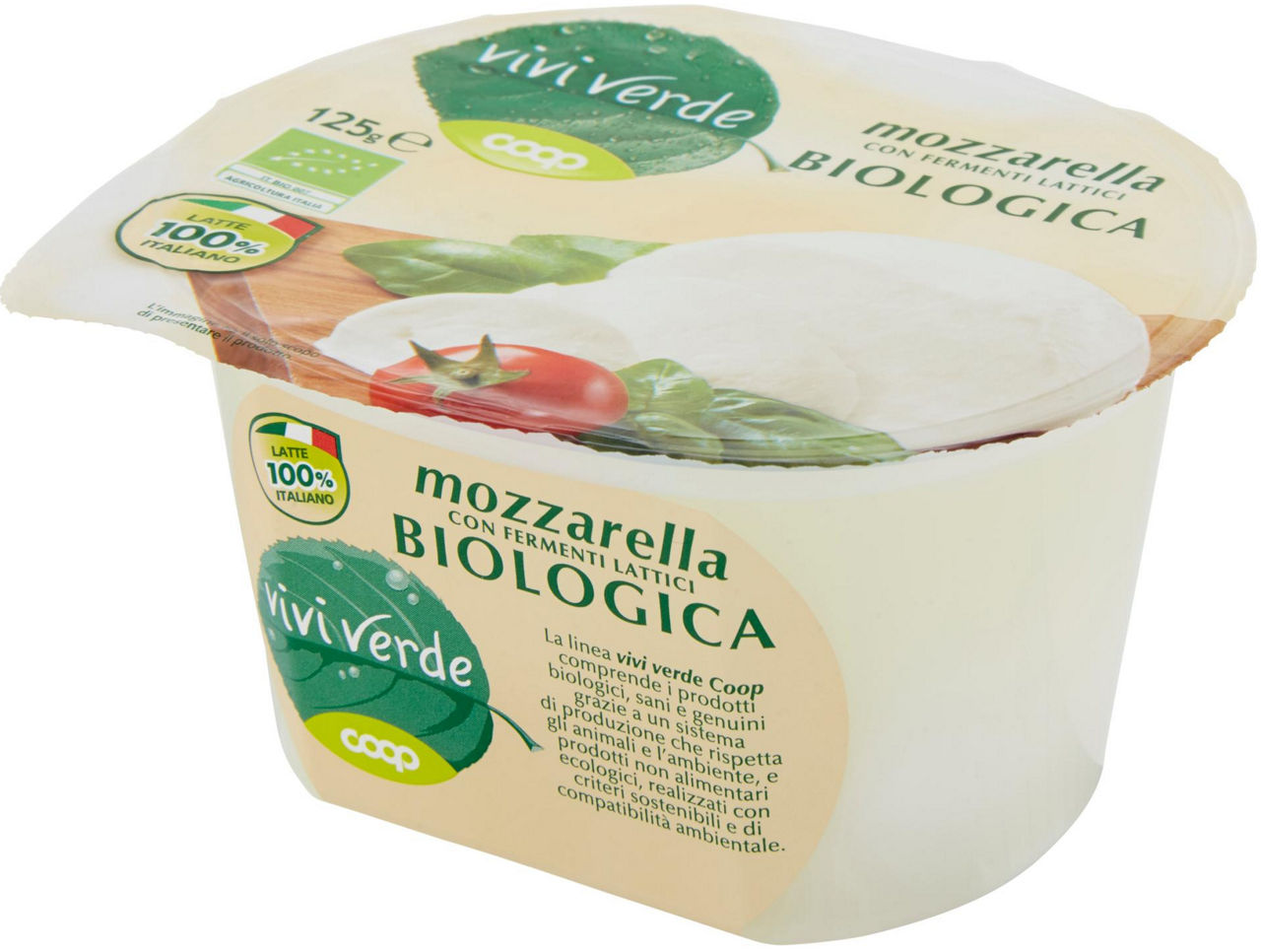 mozzarella Biologica Vivi Verde 125 g - 6