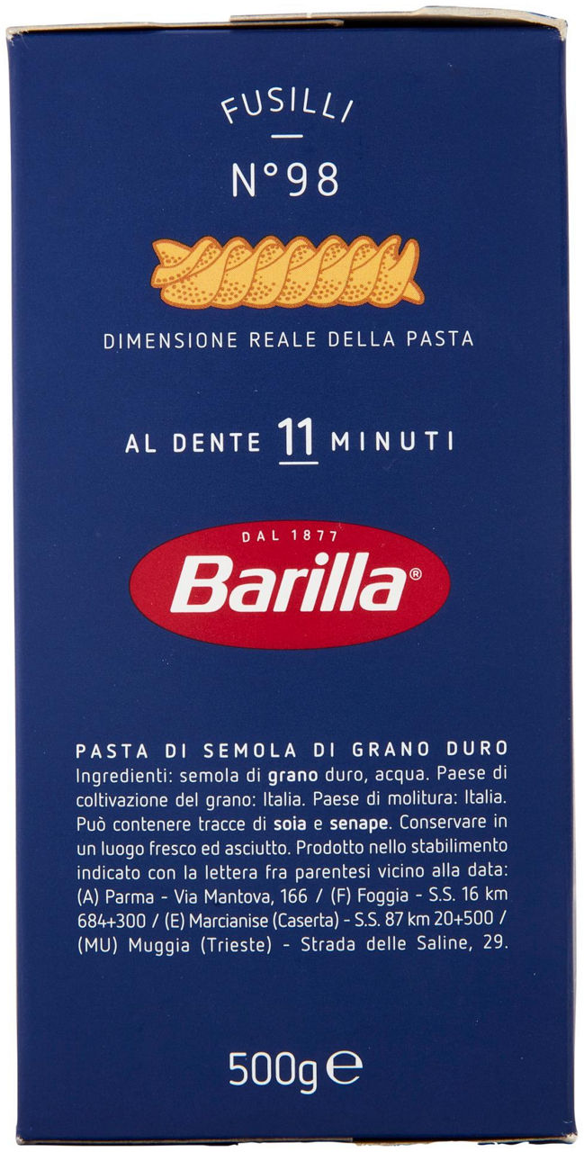 Fusilli n.98 500g - Immagine 11