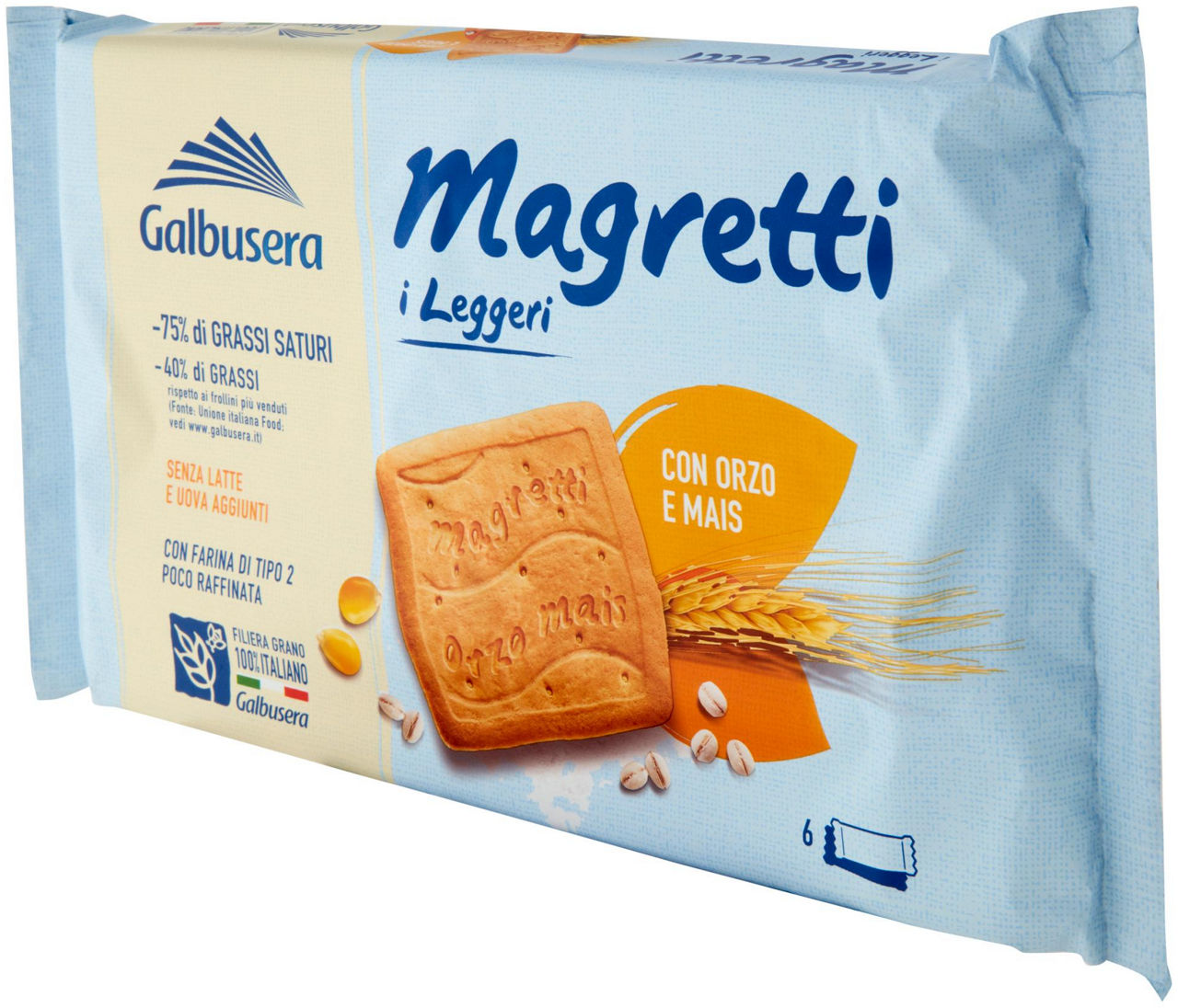 Biscotti Magretti i Leggeri con Orzo e Mais 6x58,3 g - 6