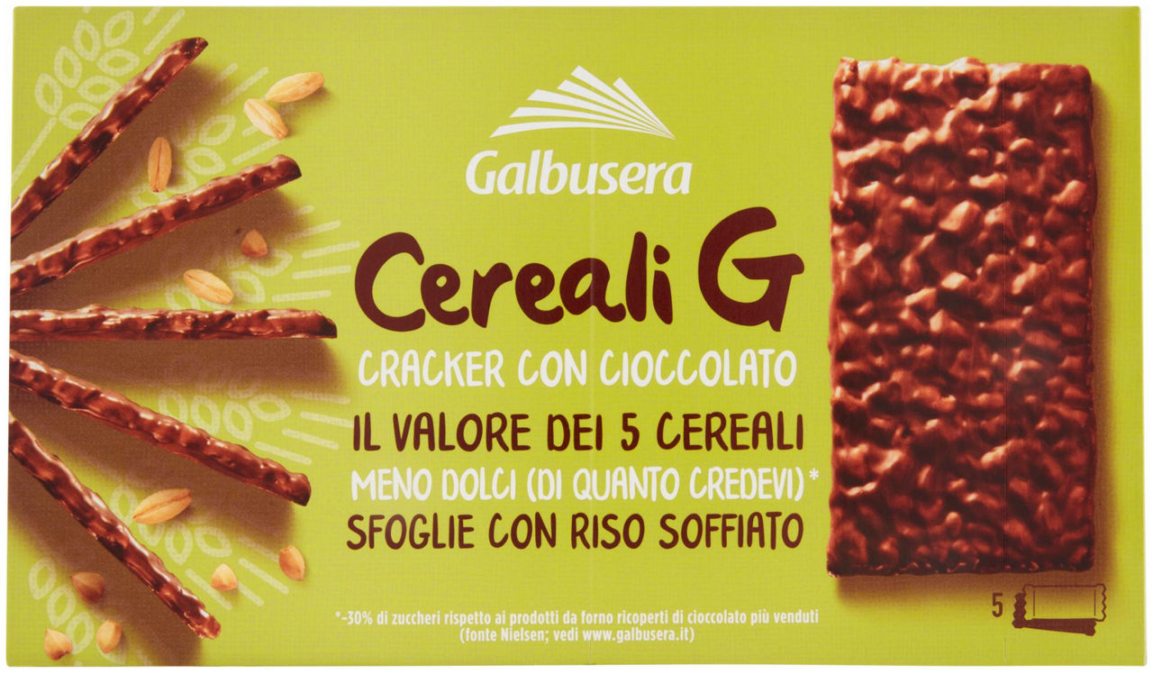 Cracker ricoperto cioccolato cerealig  galbusera g 150