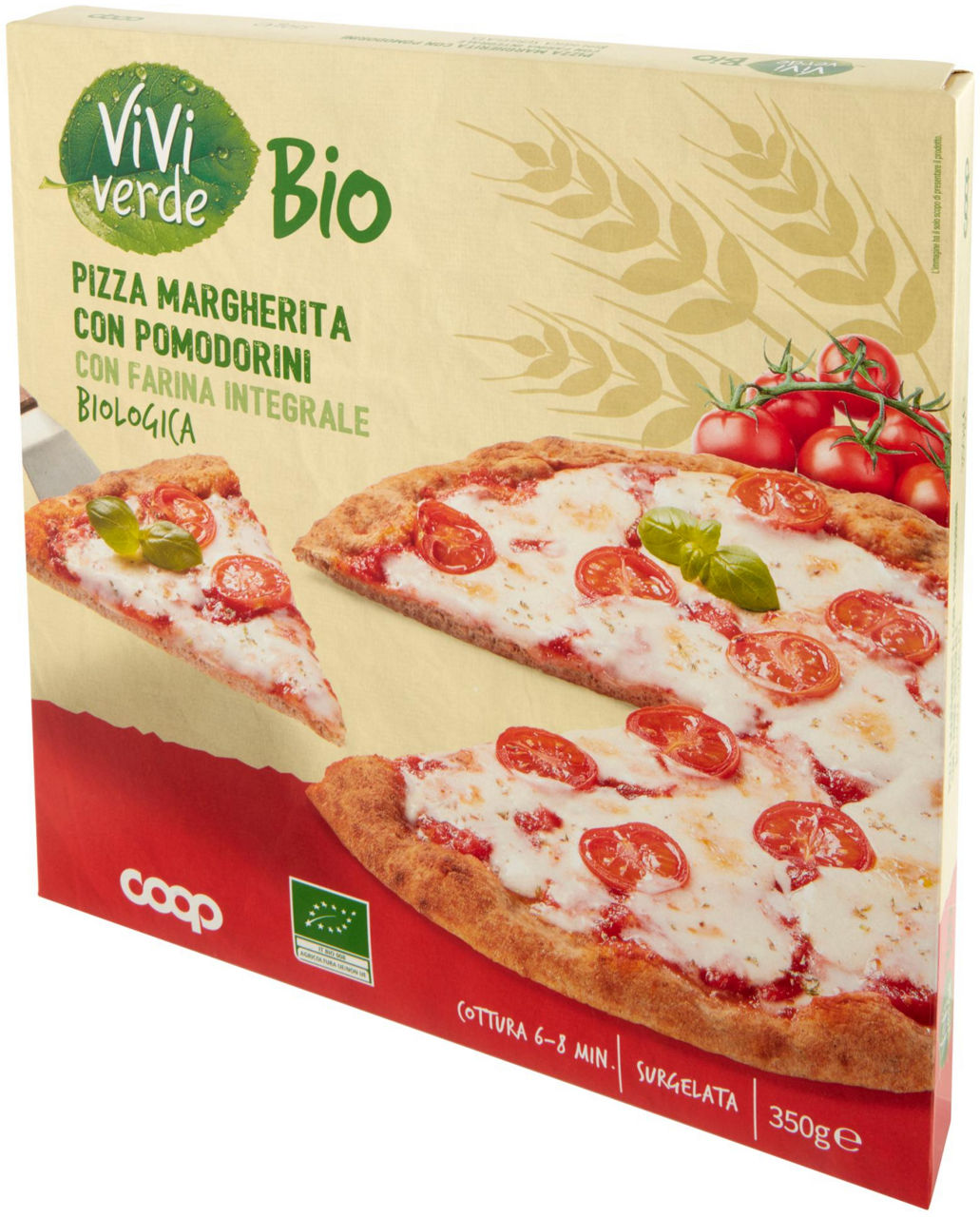 pizza margherita con pomodorini con Farina Integrale Biologica surgelata Vivi Verde 350 g - 6