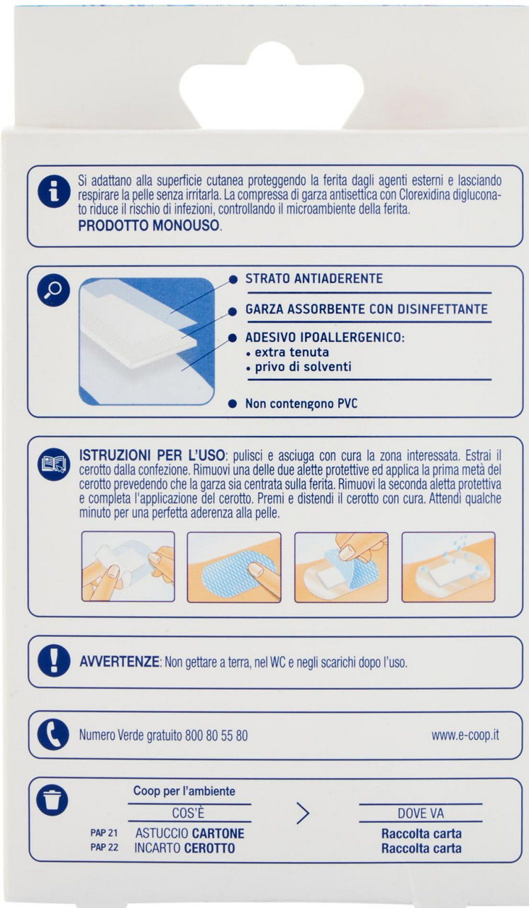 MEDICAZIONI ADESIVE IMPERMEABILI COOP 2 FORMATI PZ 4 - Immagine 21