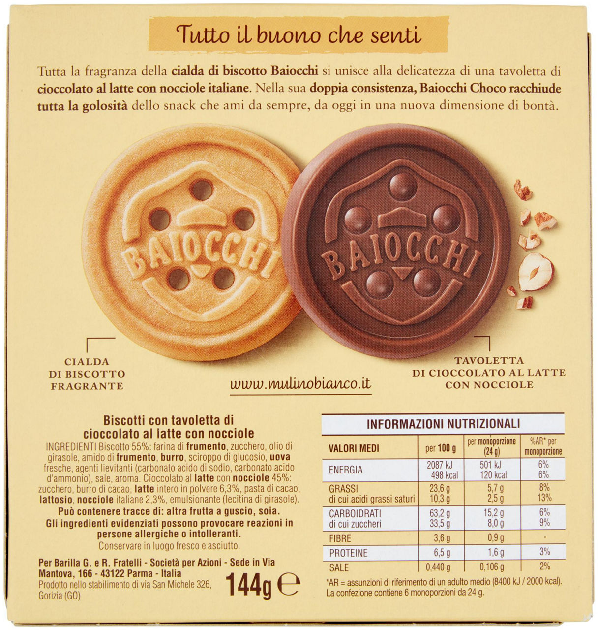 Biscotti baiocchi choco 144 gr - Immagine 21