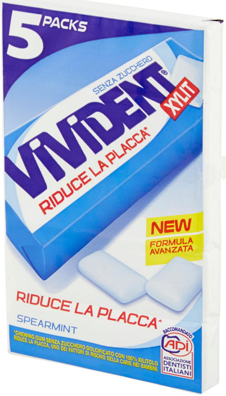 CHEWING GUM VIVIDENT XYLIT PERFETTI MULTIPACK PEZZI 5 G 67,5 - 6