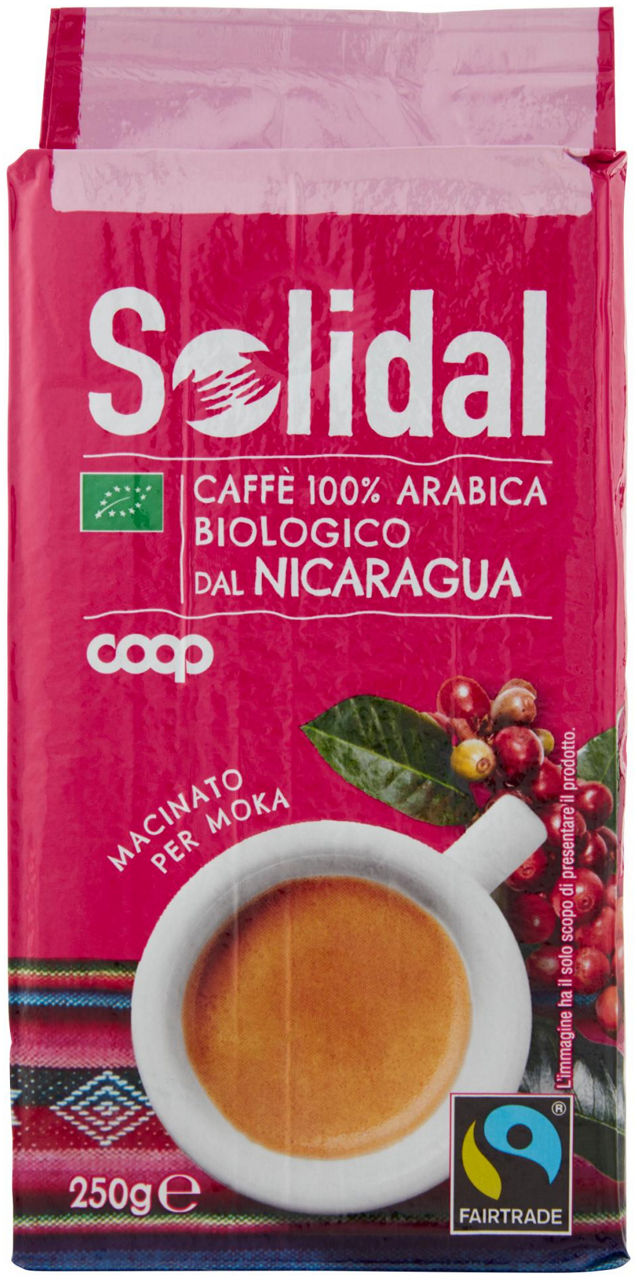 CAFFE' BIO ARABICA 100% COOP SOLIDAL NICARAGUA MACINATO SOTTOVUOTO G 250 - 0