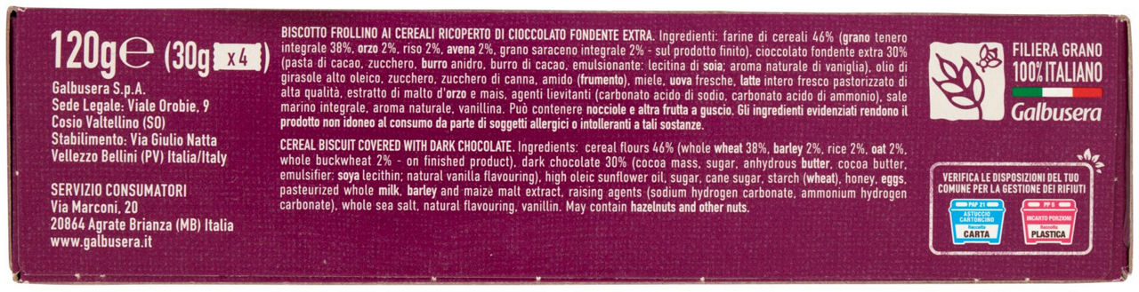 Biscotti extra slim con cioccolato fondente 120 gr - Immagine 51