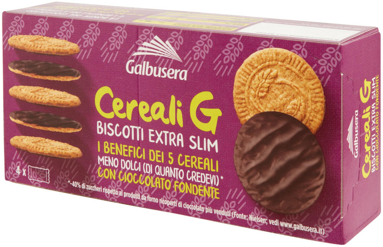 Biscotti extra slim con cioccolato fondente 120 gr - Immagine 61