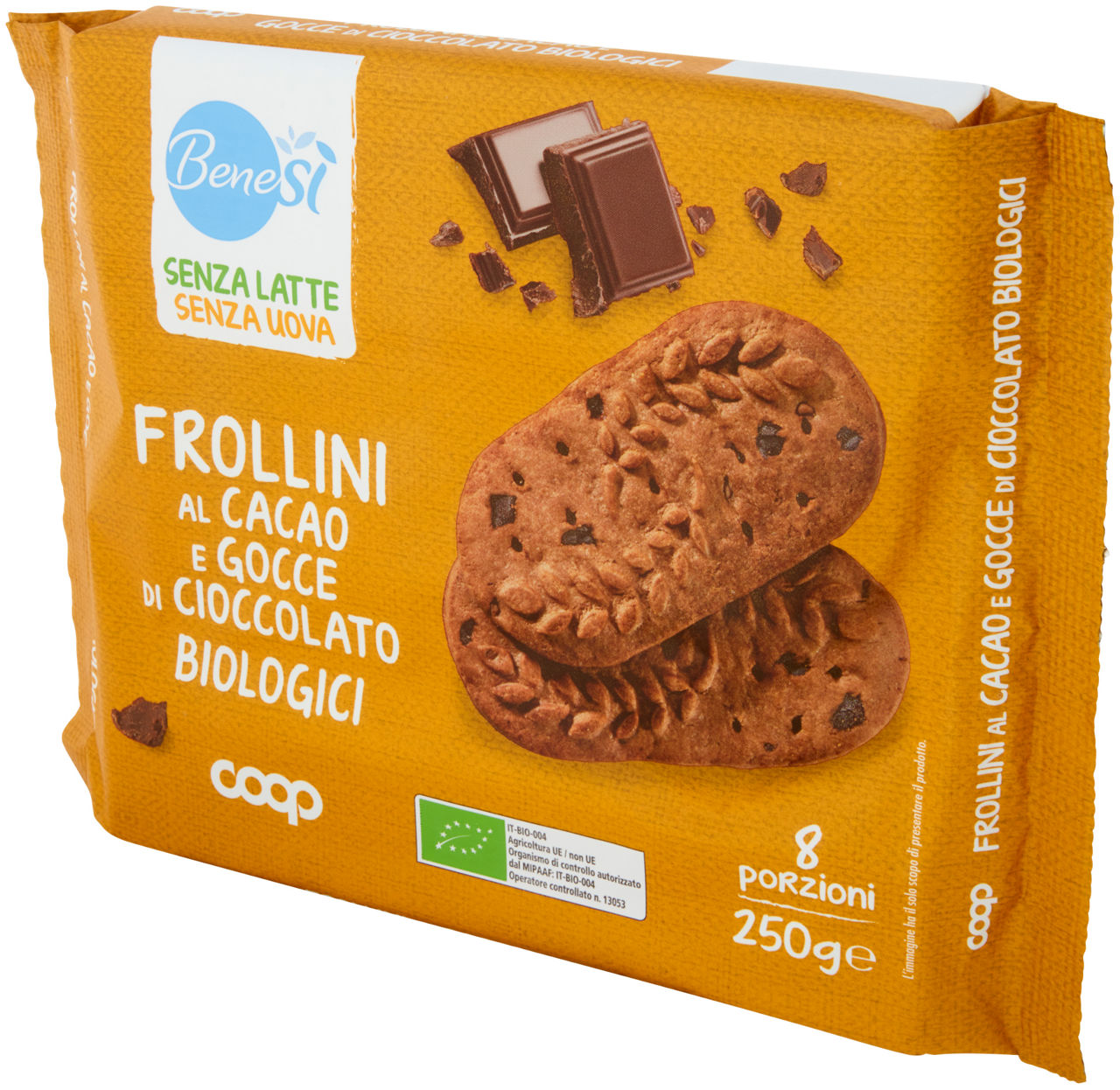 Biscotti frollini al cacao con gocce di cioccolato bio senza latte e uova 250 gr - Immagine 61