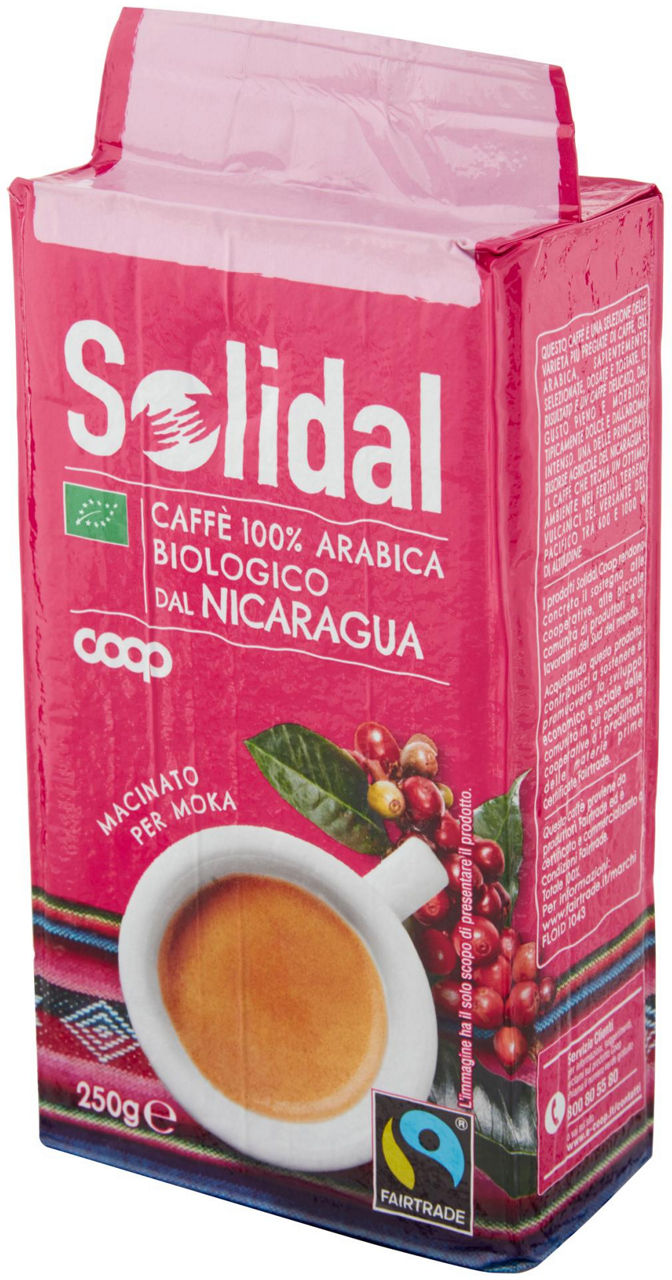 CAFFE' BIO ARABICA 100% COOP SOLIDAL NICARAGUA MACINATO SOTTOVUOTO G 250 - 6