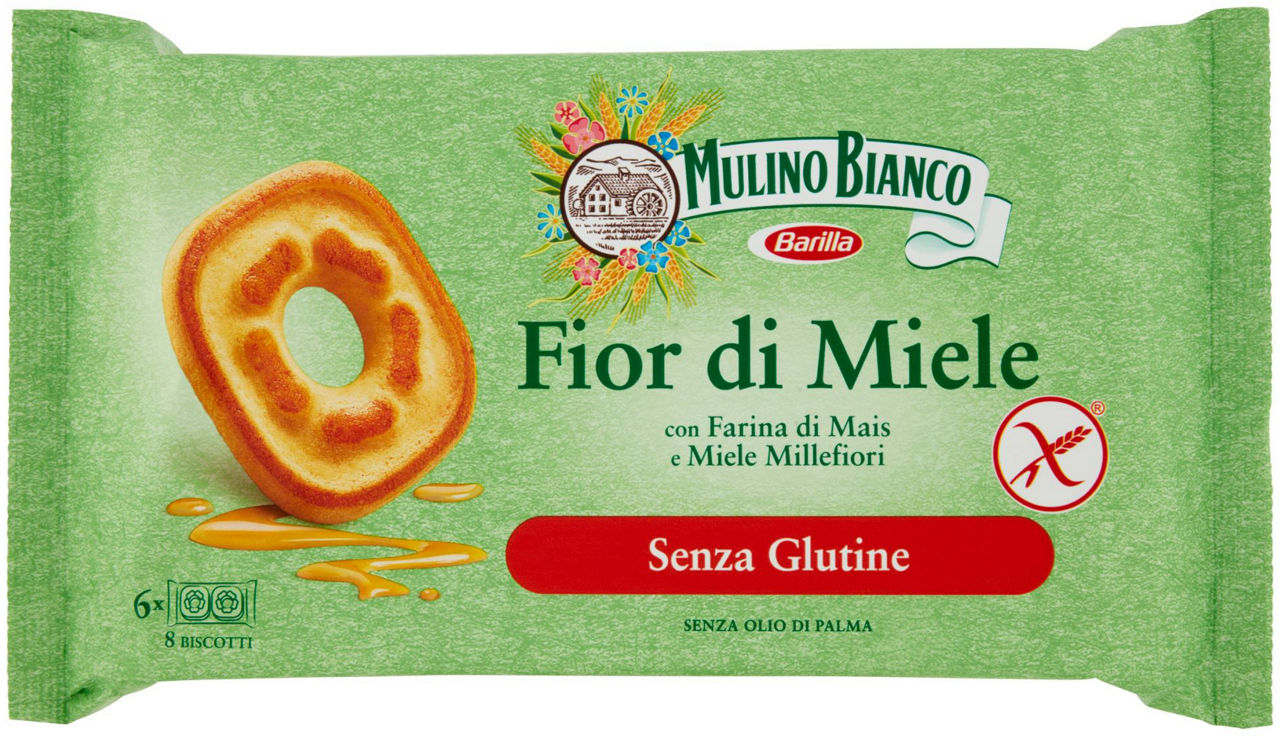 Biscotti frollini al miele millefiori senza glutine mulino bianco sacch. gr.250